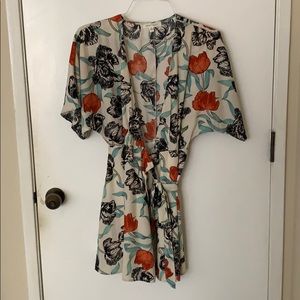 Wrap dress with lined skirt